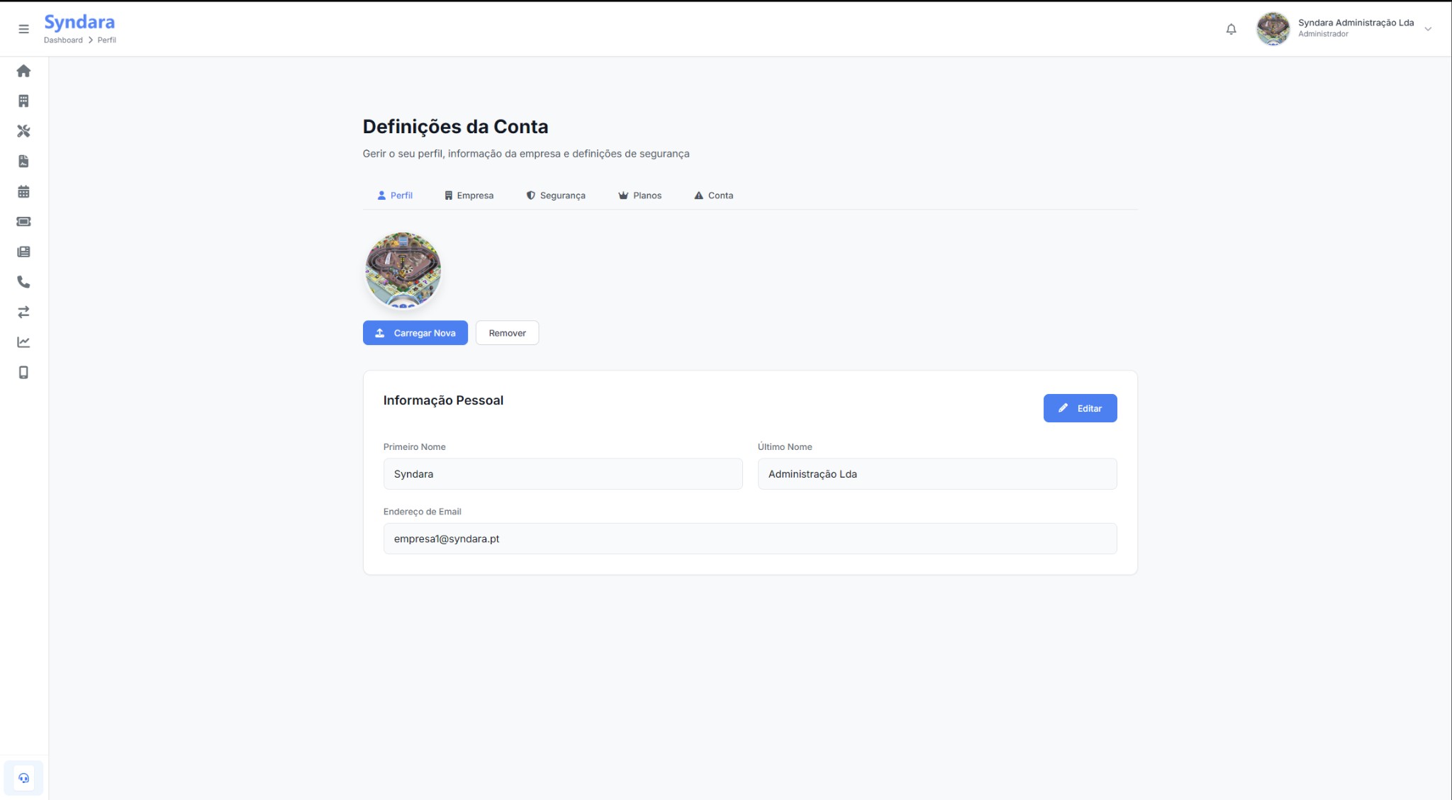 Perfil Web - Informação Pessoal